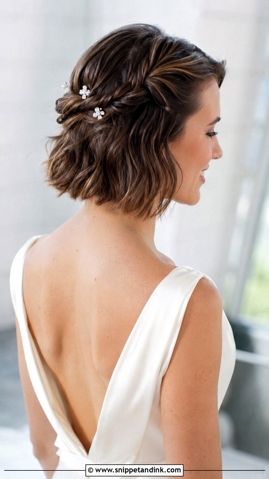 Twisted Back Bob for Brides - Snippet and Ink - 25 Short Hair for Wedding Ideas