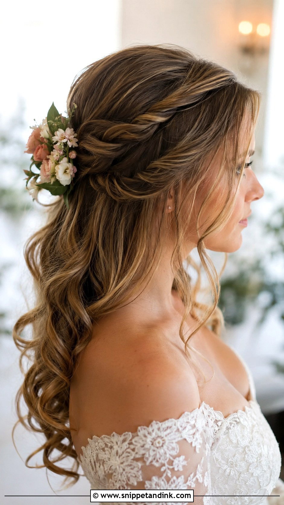 Twisted Braid Half Updo - Snippet and Ink - 30 Wedding Braid Hairstyles
