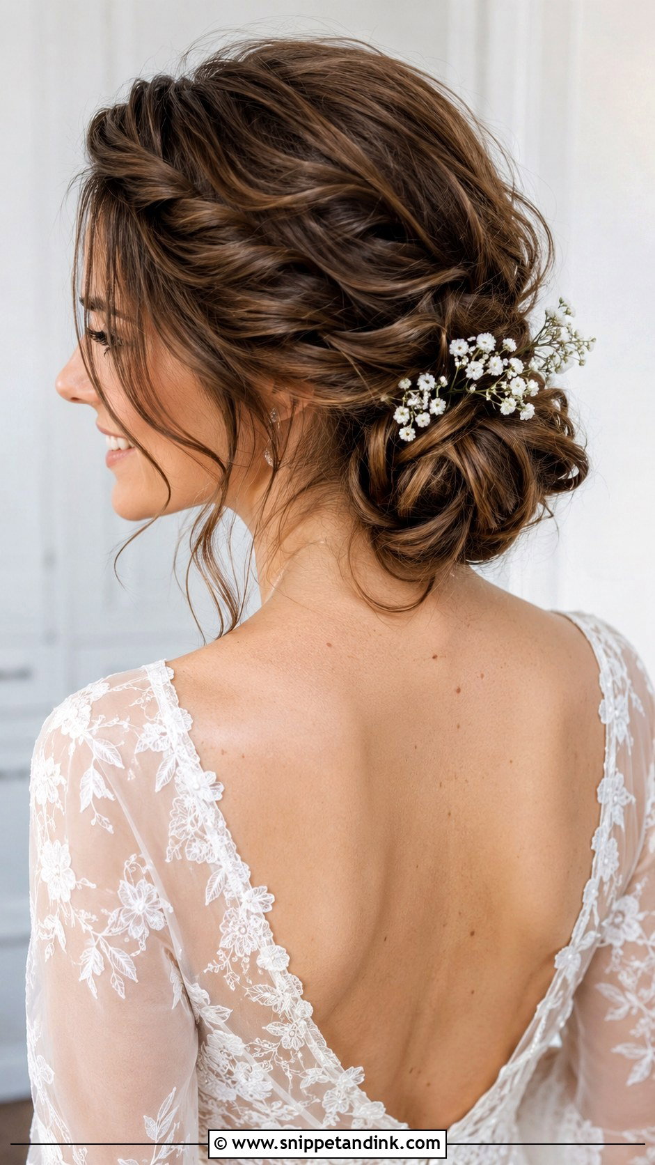 Twisted Braid Low Bun - Snippet and Ink - 20 Braided Bridal Hair Ideas