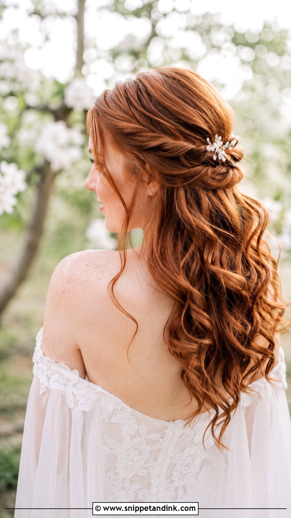 Twisted Braid With Soft Curls - Snippet and Ink - 20 Wedding Hair Down with Braid Ideas