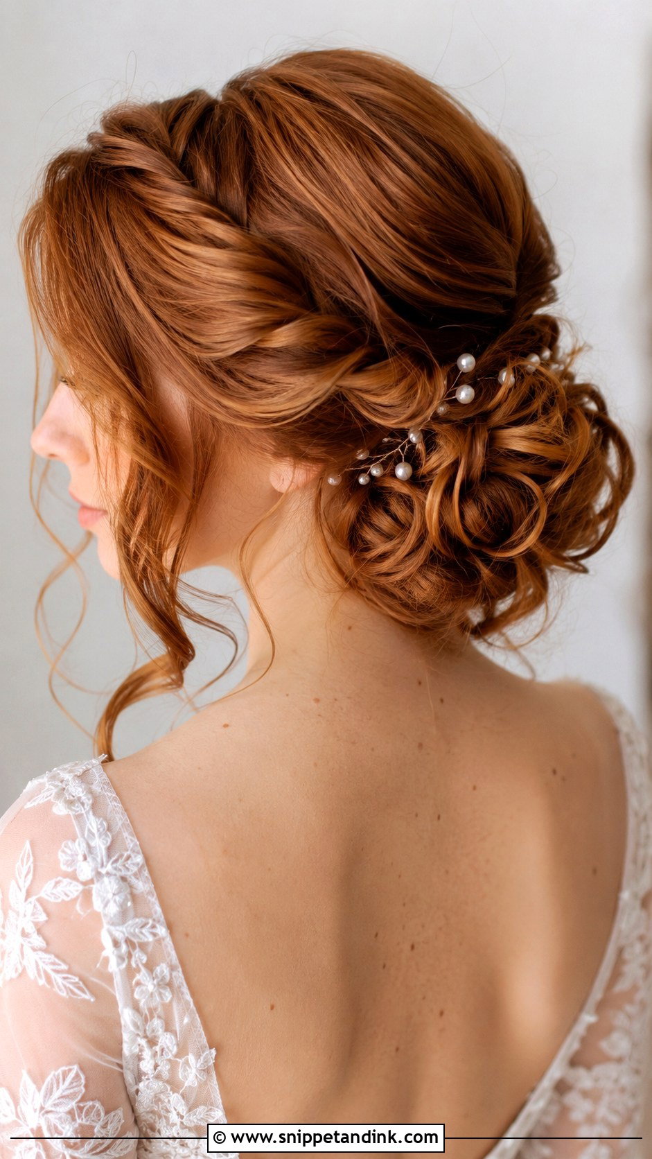 Twisted Bridal Bun With Loose Curls - Snippet and Ink - 20 Bride Updo Hairstyles Bun Loose Curls