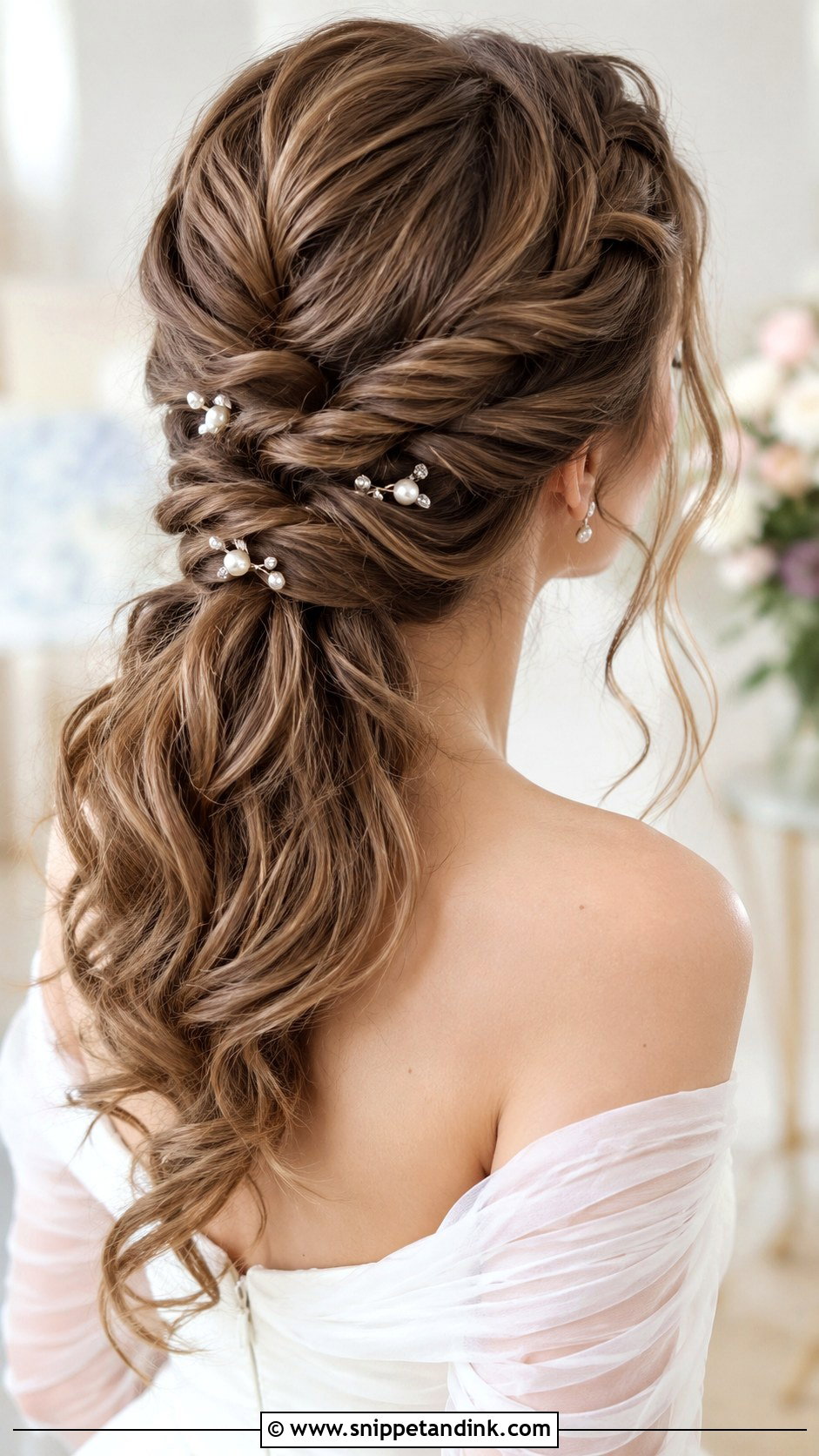 Twisted Bridal Ponytail - Snippet and Ink - 30 Bridal Ponytail Hairstyles