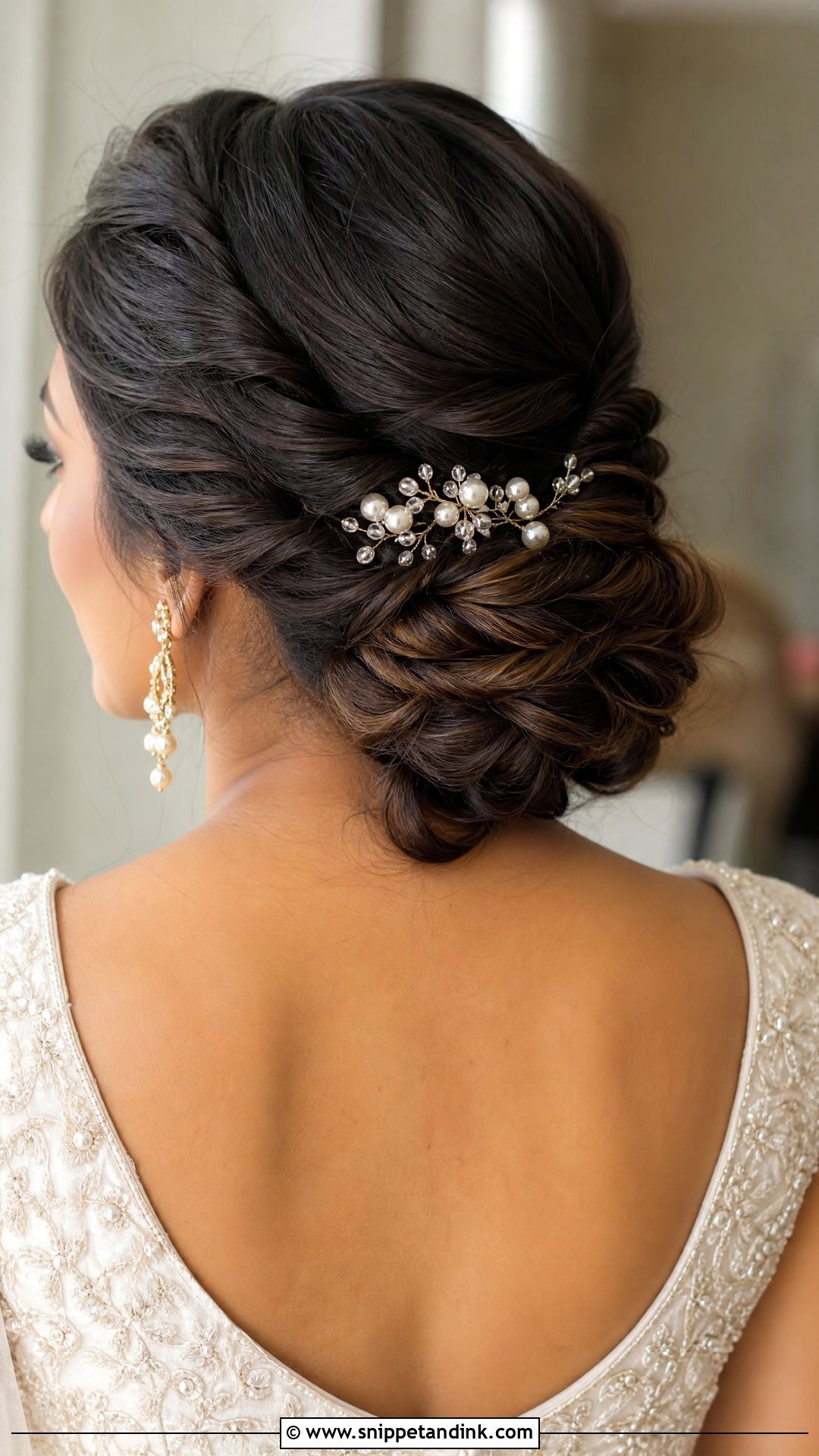 Twisted Bridal Updo With Pearls - Snippet and Ink - 15 Bridal Updo with Pearls Ideas