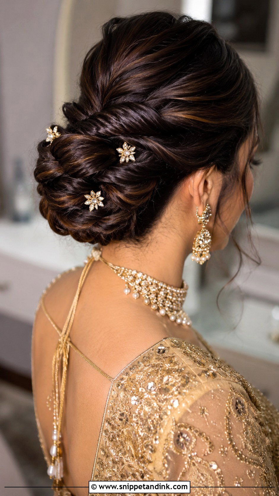 Twisted Bun Bridal Juda - Snippet and Ink - 25 Bridal Juda Hairstyles