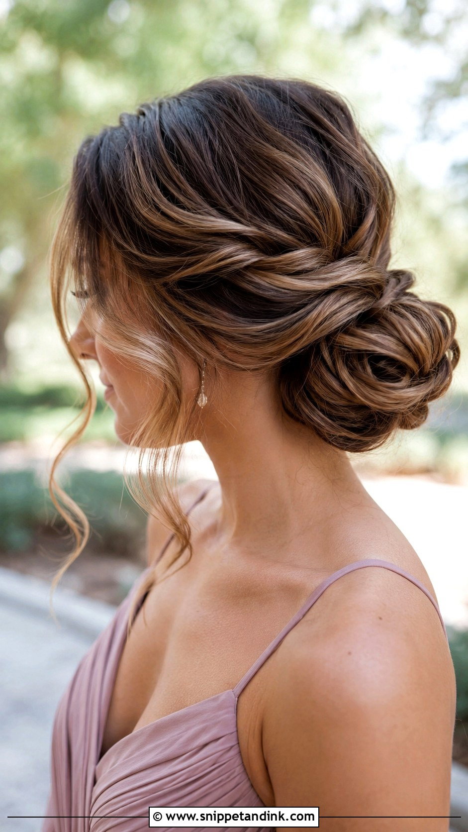 Twisted Bun Bridesmaid Hair - Snippet and Ink - 30 Simple Bridesmaid Hair Ideas