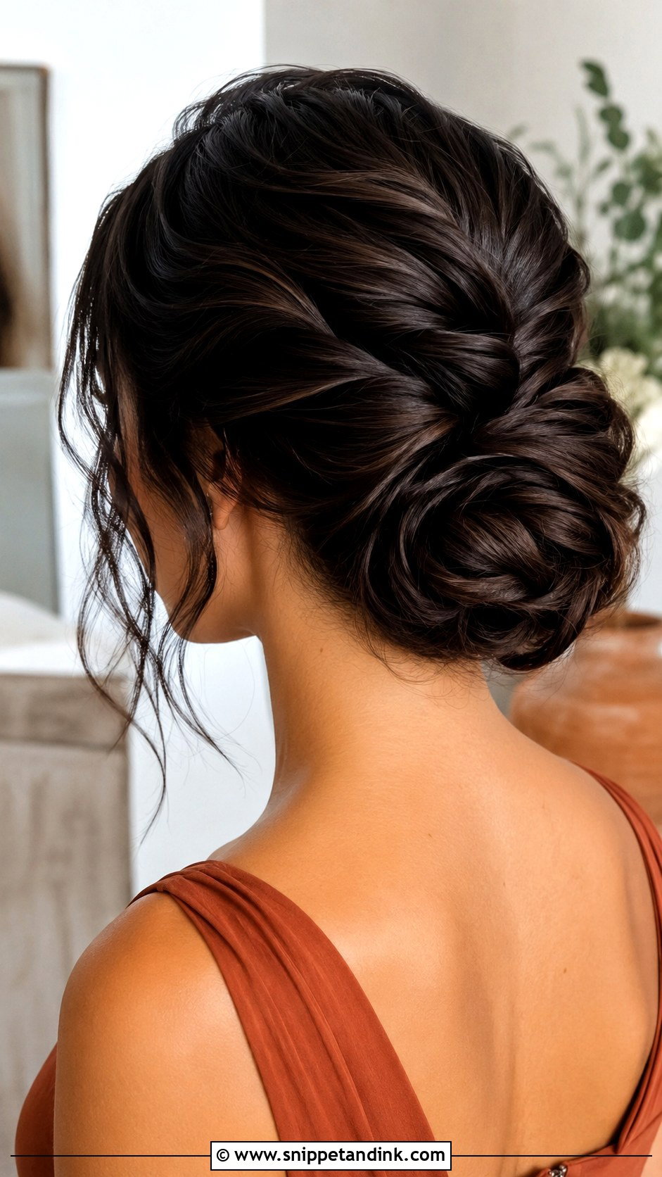 Twisted Bun Bridesmaid Updo - Snippet and Ink - 20 Bridesmaids Updos for Long Hair