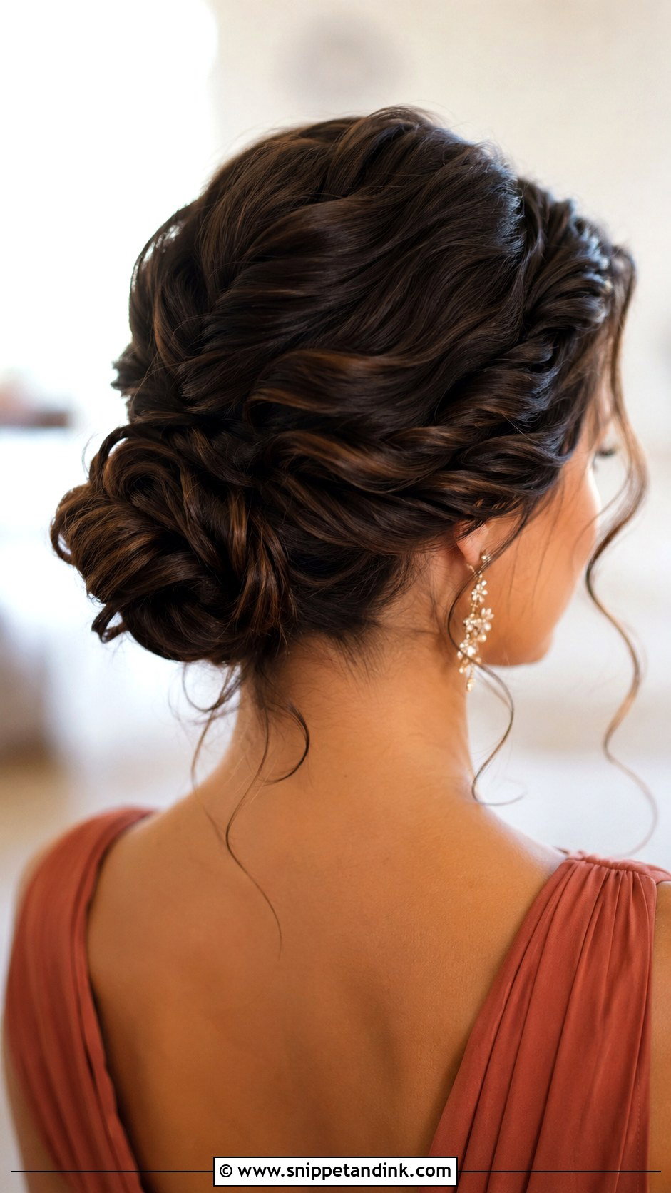 Twisted Bun Bridesmaid Updo For Long Hair - Snippet and Ink - 20 Bridesmaid Hair Updo Long Ideas