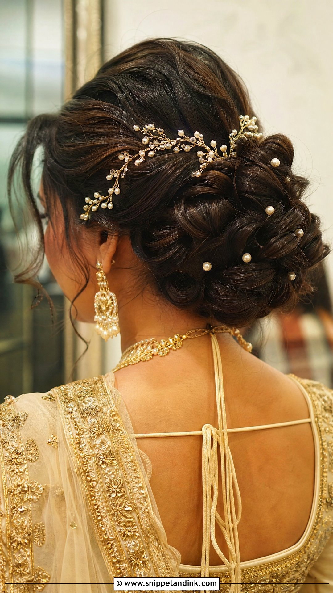 Twisted Bun For Indian Wedding - Snippet and Ink - 15 Bun for Indian Wedding Ideas