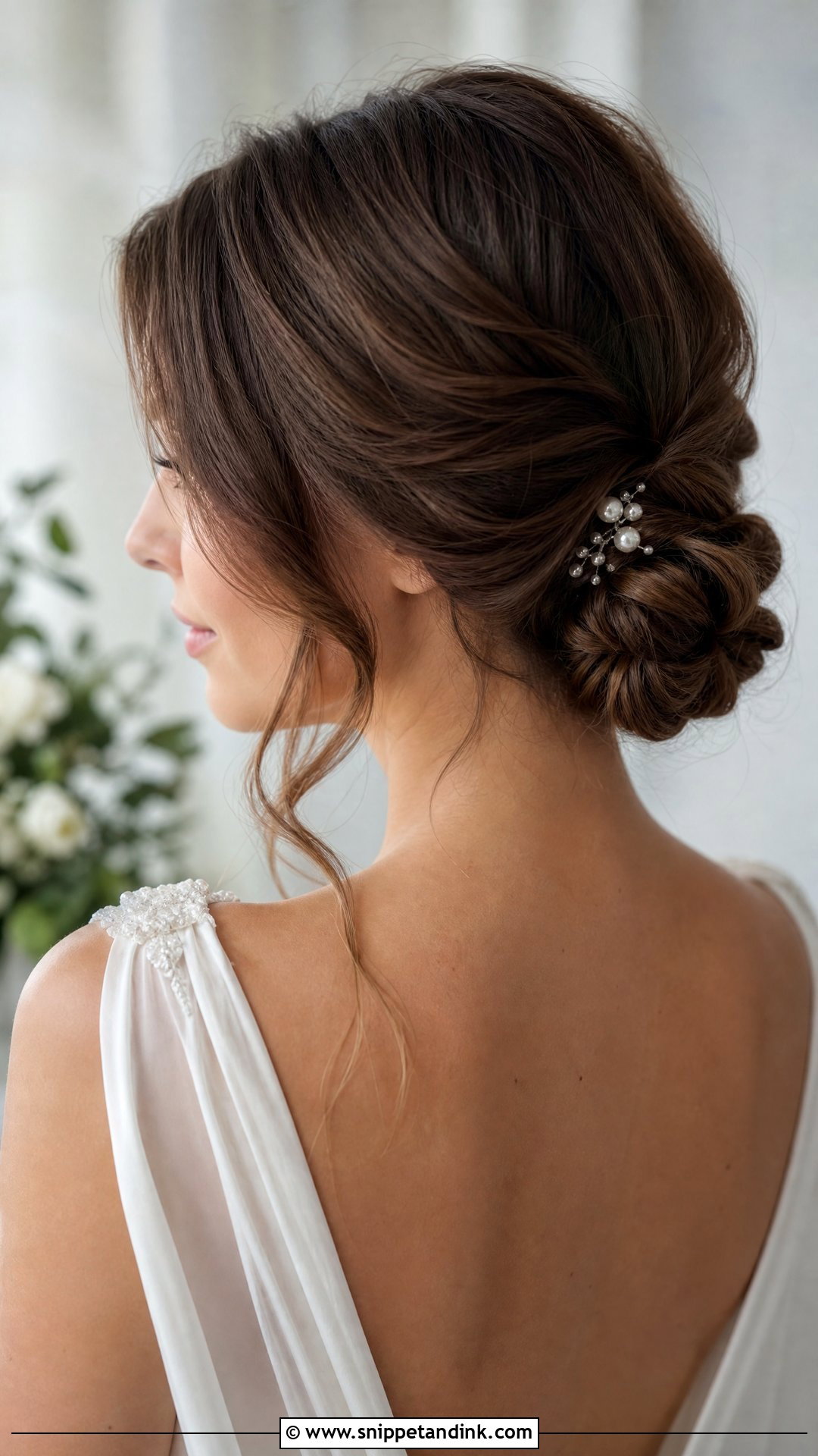 Twisted Bun Short Hairstyle - Snippet and Ink - 20 Wedding Hairstyle Shorthair Ideas