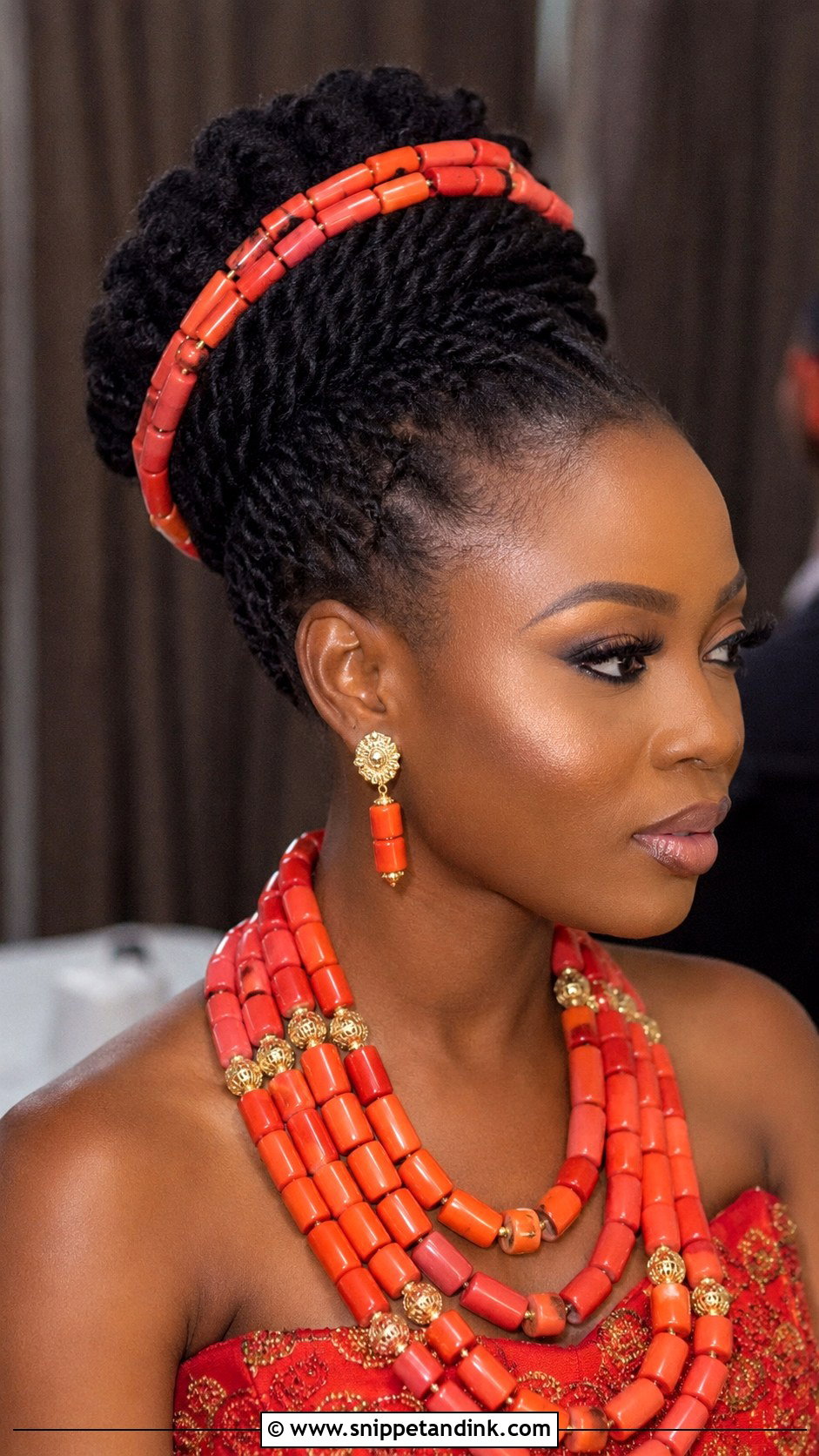 Twisted Bun Updo - Snippet and Ink - 20 Igbo Bride Hairstyles