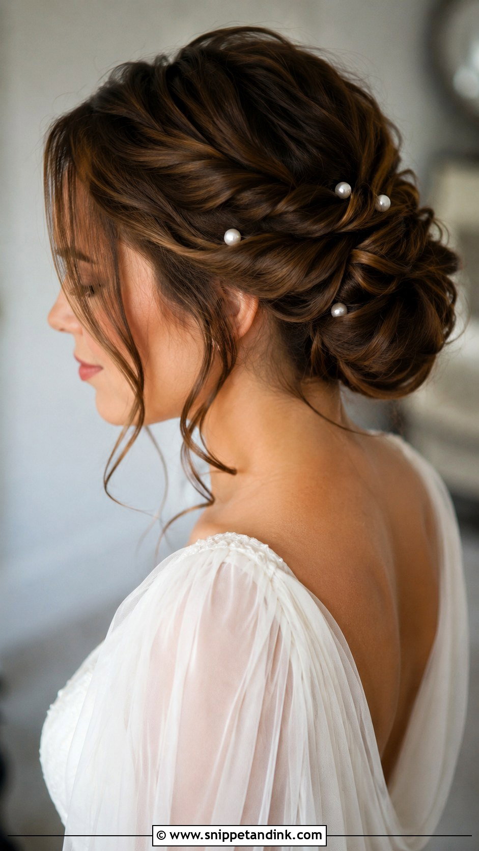 Twisted Bun Updo for Medium Hair - Snippet and Ink - 25 Up Dos for Medium Hair Wedding Ideas