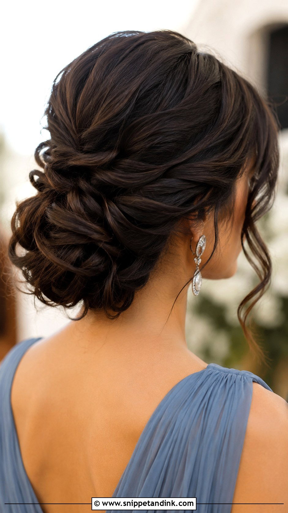 Twisted Bun Upstyle For Long Hair - Snippet and Ink - 15 Upstyles for Long Hair Wedding Guest Ideas