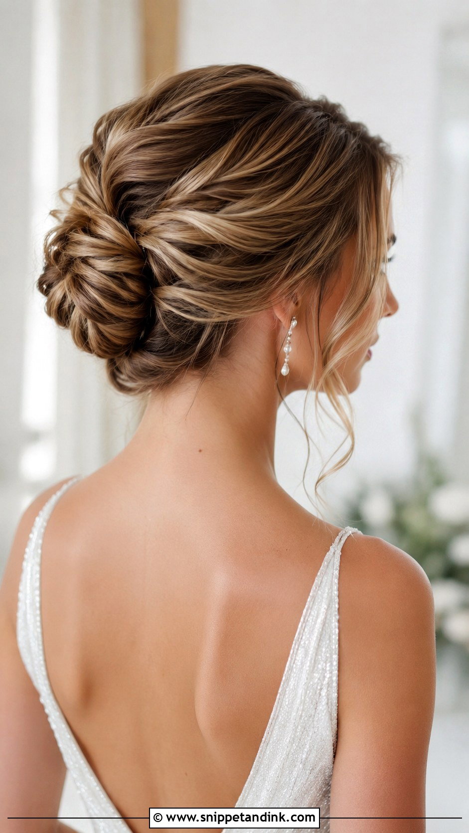 Twisted Bun Wedding Hairstyle - Snippet and Ink - 30 Wedding Bun Hairstyles