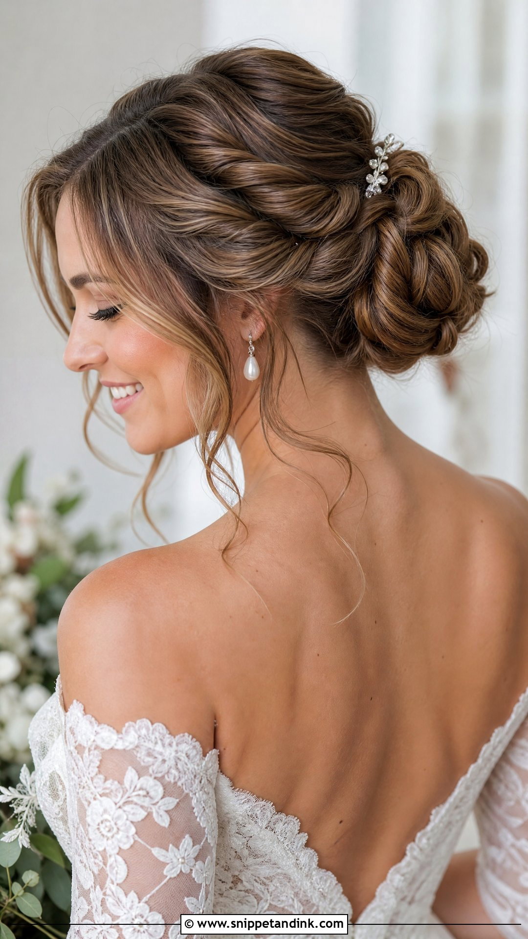 Twisted Bun Wedding Updo For Long Hair - Snippet and Ink - 20 Up Hairstyles for Long Hair Wedding