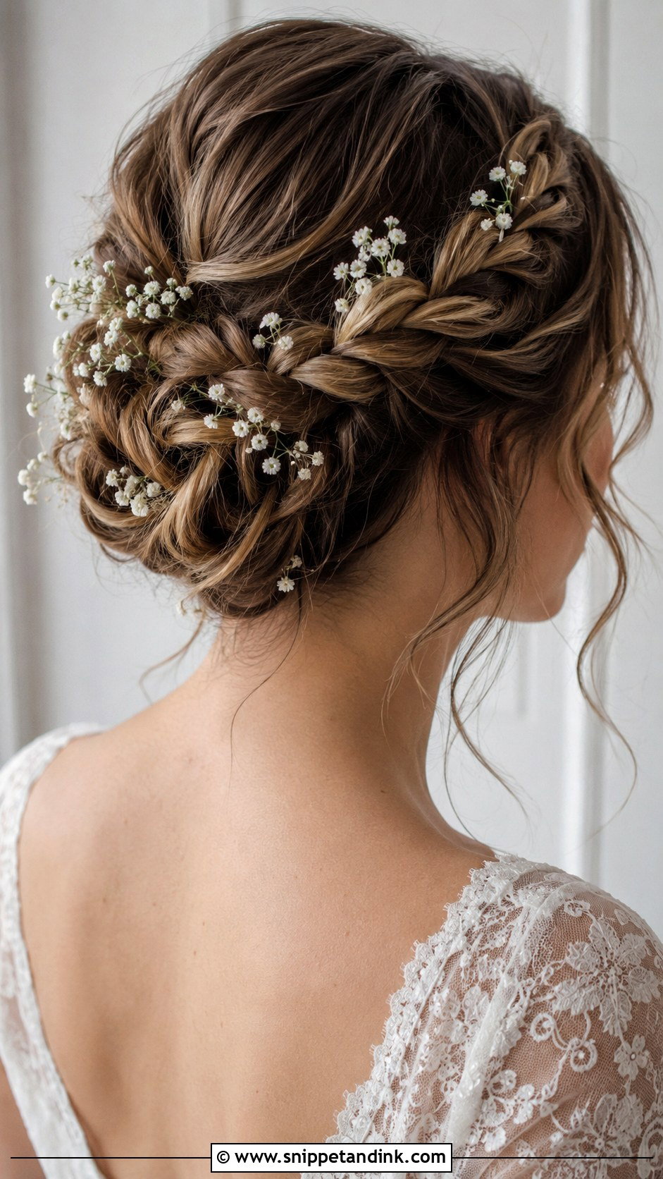 Twisted Bun With Orchids - Snippet and Ink - 20 Flower Bun Hairstyle Wedding Bride Ideas