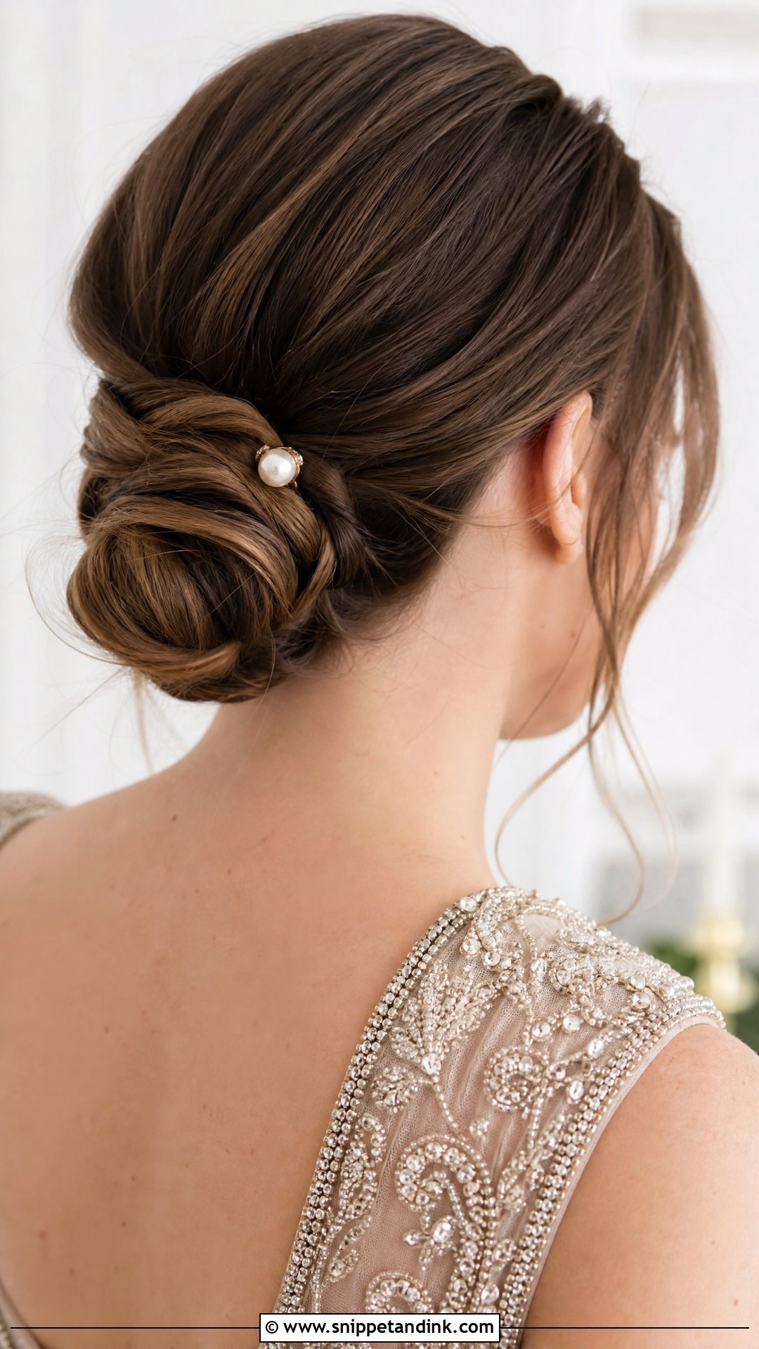Twisted Chignon - Snippet and Ink - 20 Easy Short Hair Wedding Guest Updo Ideas