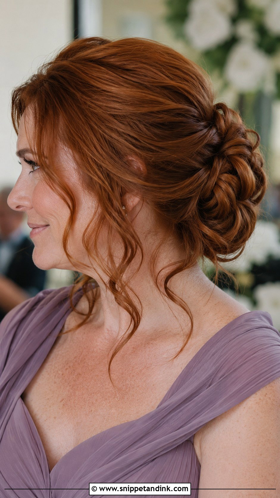 Twisted Chignon Half Up Style - Snippet and Ink - 30 Half-Up Half-Down Mother of Bride Hair Ideas