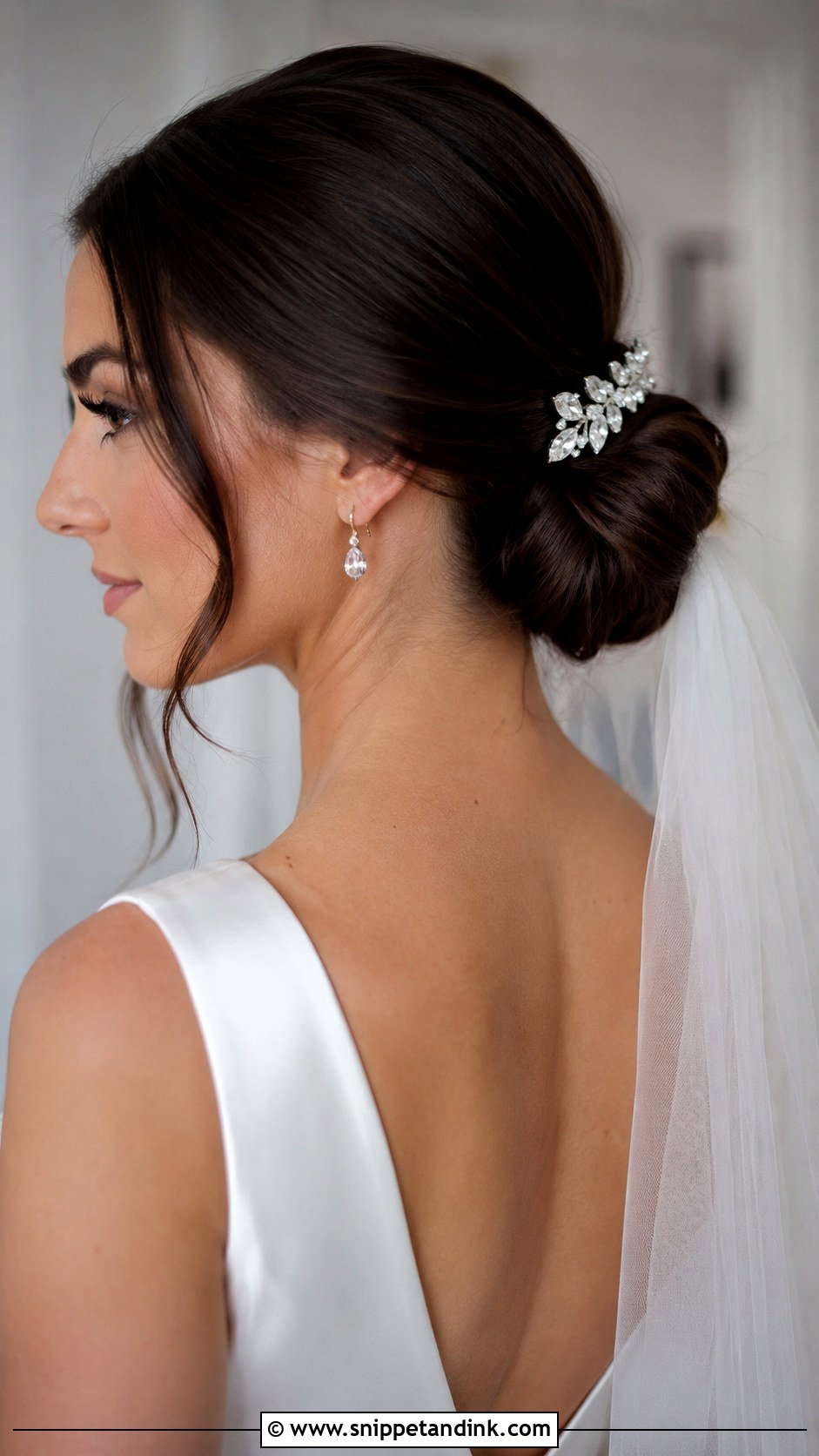 Twisted Chignon Updo - Snippet and Ink - 20 Easy Short Hair Updo Wedding Ideas