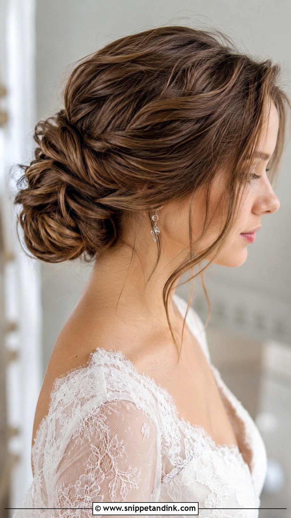 Twisted Chignon Wedding Hairstyle for Short Hair - Snippet and Ink - 20 Wedding Hairstyle Short Hair Ideas