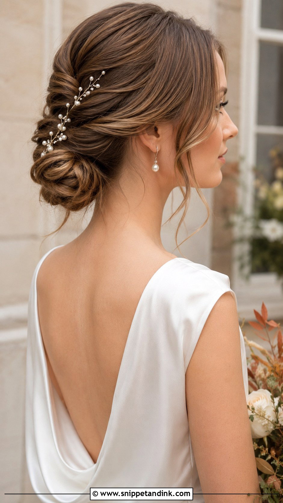 Twisted Chignon With Face Framing Pieces - Snippet and Ink - 20 Bridal Hairstyle for Big Forehead Ideas
