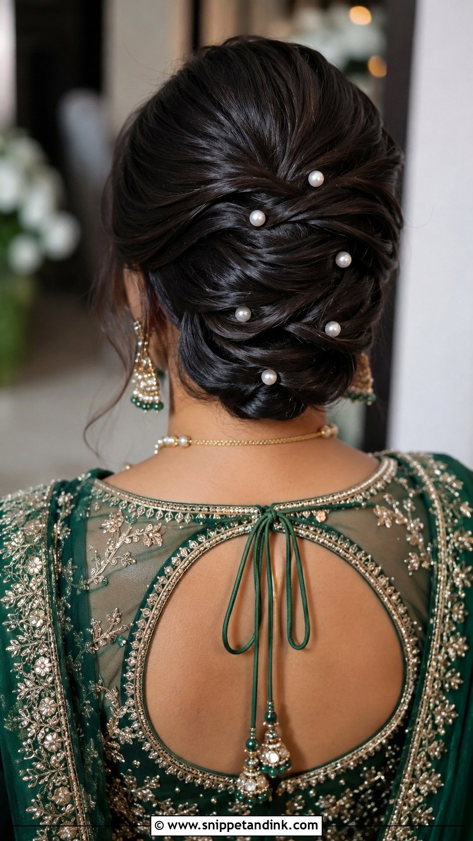 Twisted Coil Bun - Snippet and Ink - 30 Indian Hairstyle for Wedding Ideas