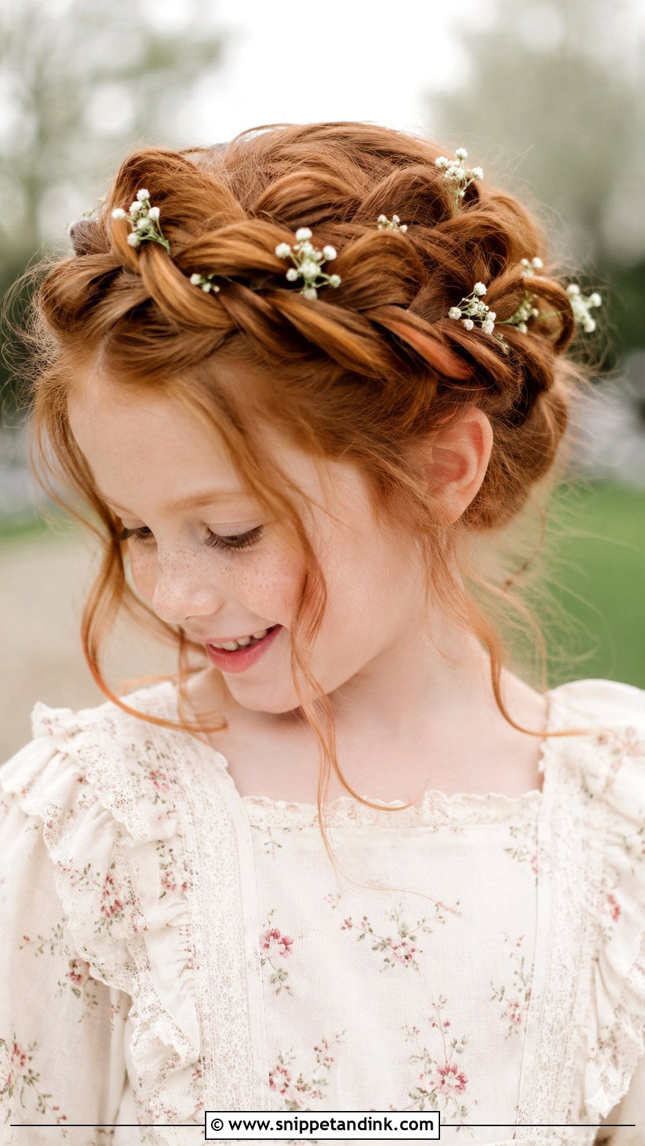 Twisted Crown Braid - Snippet and Ink - 30 Kids Hairstyles for Wedding