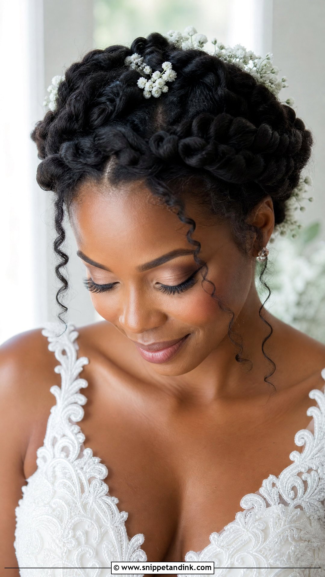 Twisted Crown Braid - Snippet and Ink - 25 Afro Bridal Hairstyles