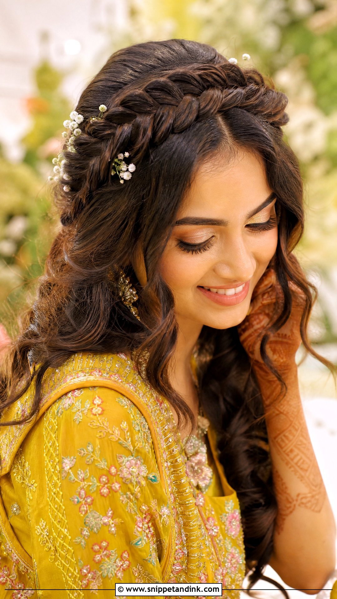 Twisted Crown Braid - Snippet and Ink - 25 Indian Wedding Hairstyle Ideas