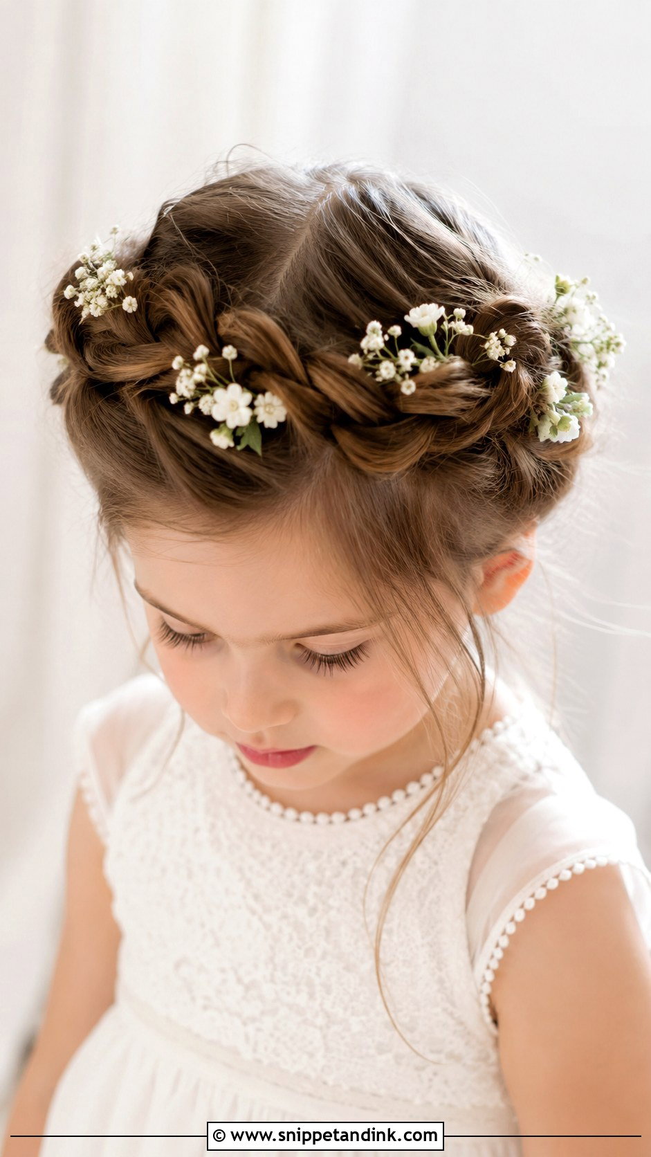 Twisted Crown Braid - Snippet and Ink - 25 Toddler Wedding Hair Ideas