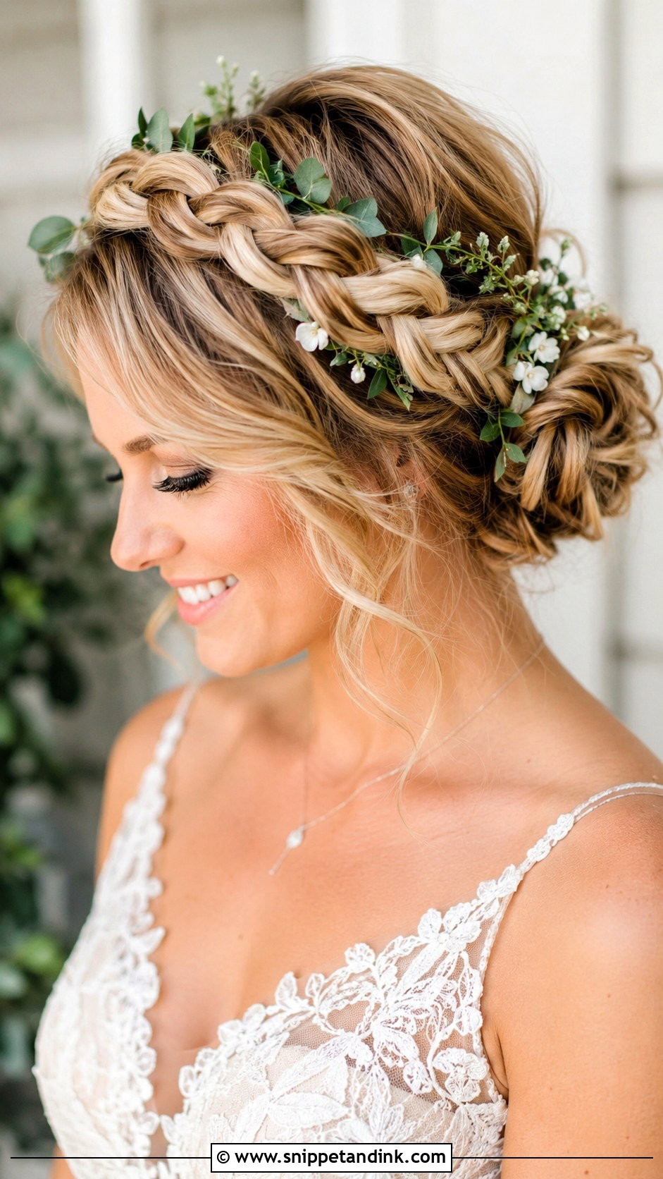 Twisted Crown Braid Updo - Snippet and Ink - 30 Bride Updo Hairstyles