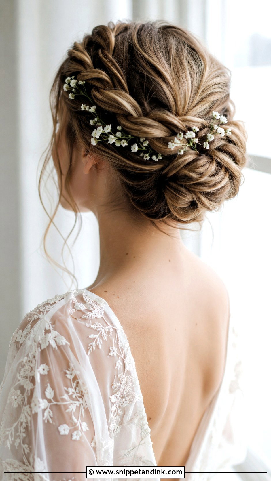 Twisted Crown Braid Updo - Snippet and Ink - 20 50s Wedding Hair Ideas