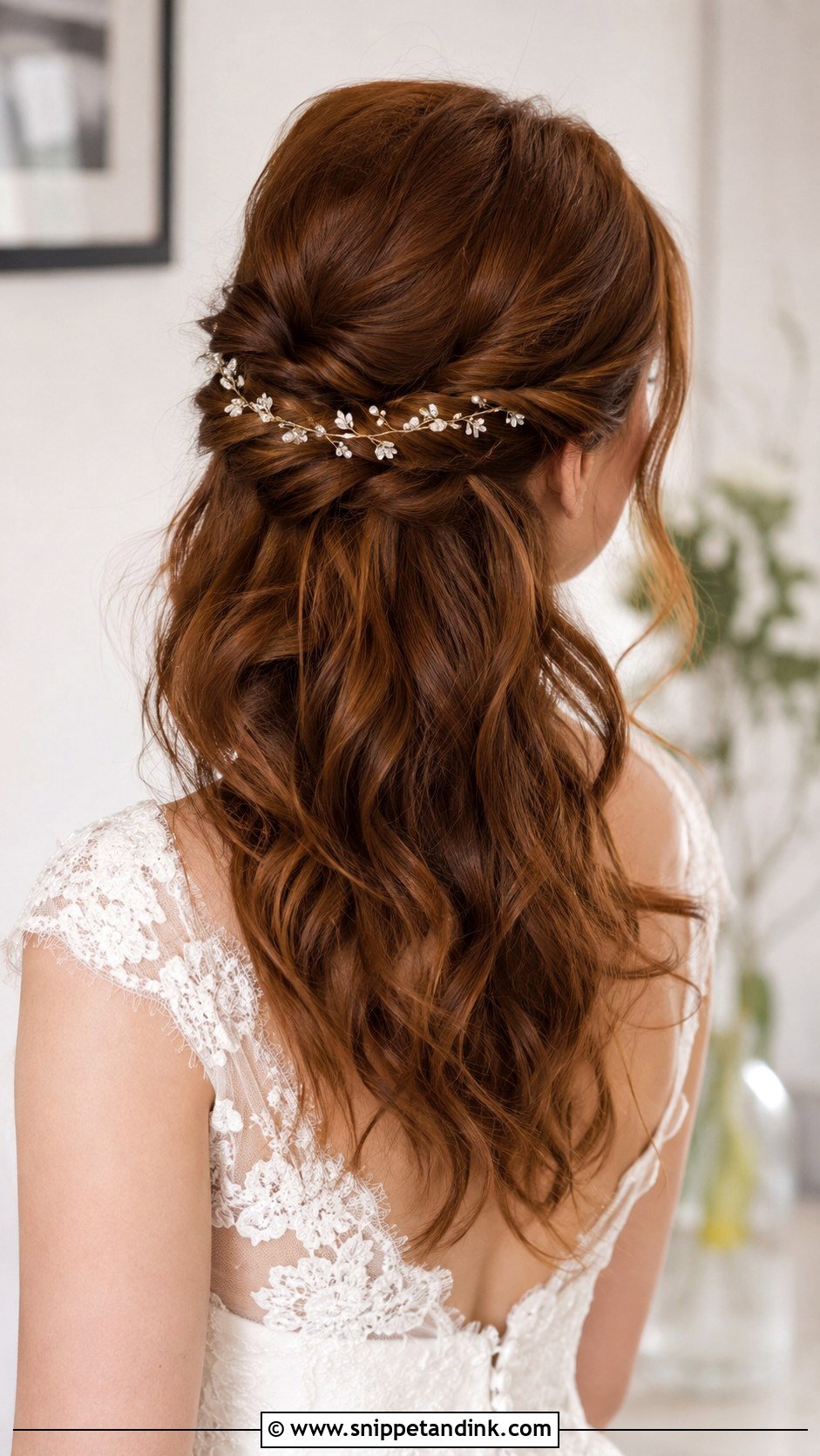 Twisted Crown Half Up Style - Snippet and Ink - 25 Hairstyles for Short Hair for Wedding