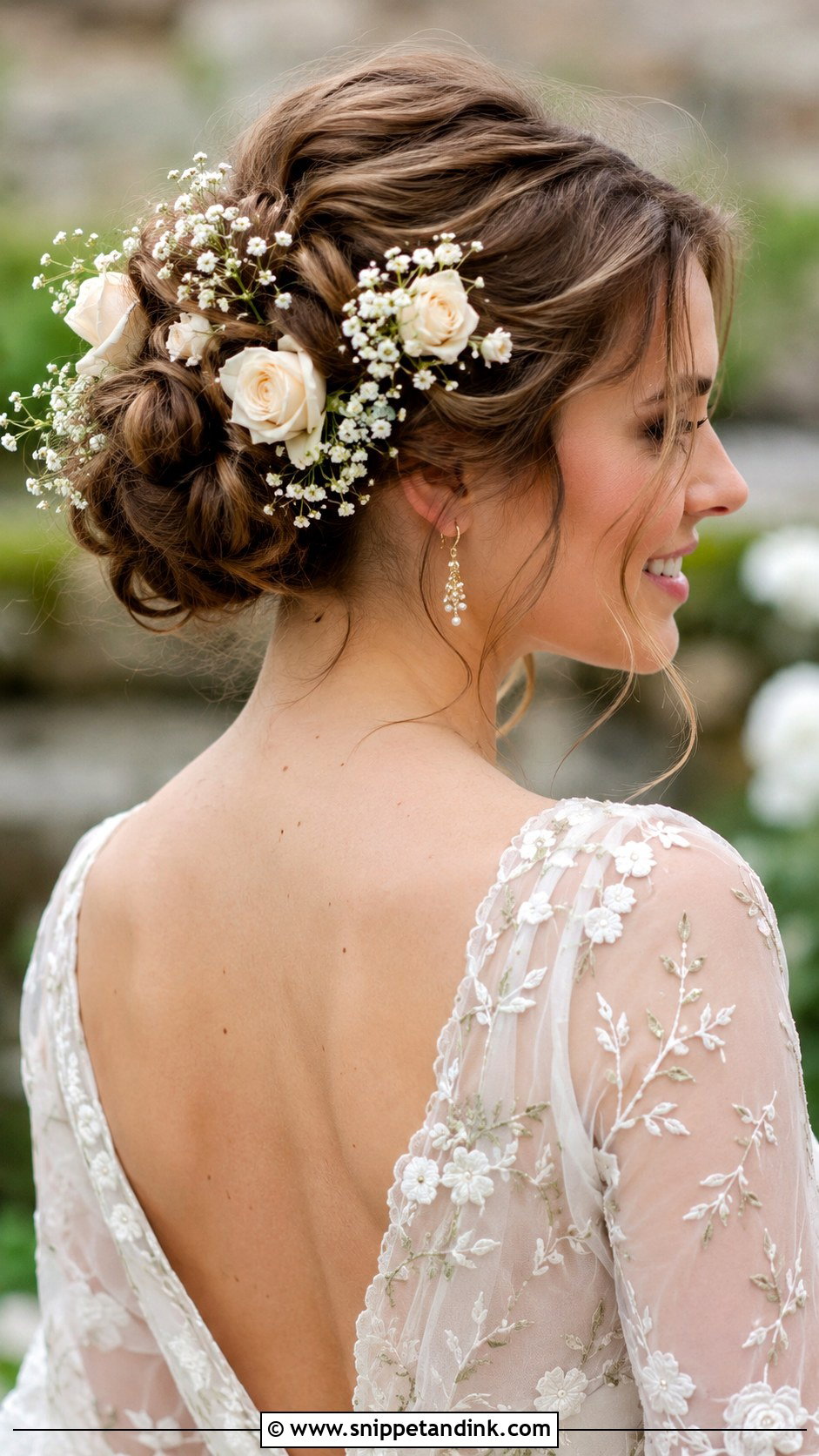 Twisted Crown Half Up Wedding Hairstyle - Snippet and Ink - 20 Wedding Hairdos for Long Hair