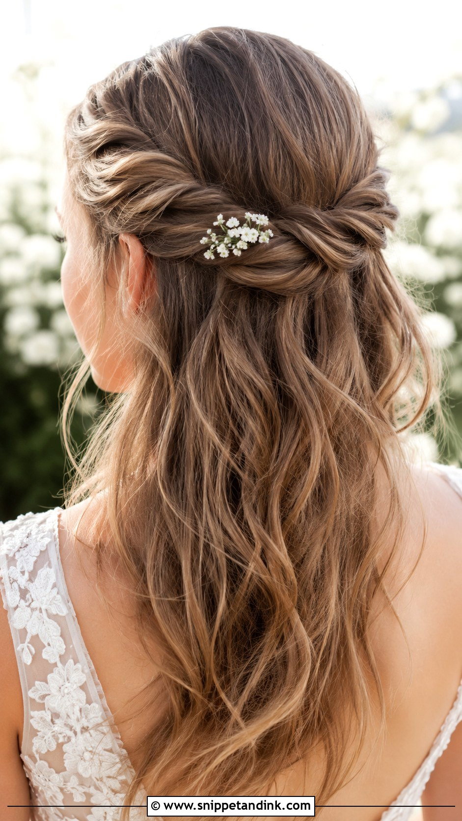 Twisted Crown Half Updo - Snippet and Ink - 20 Easy Short Hair Updo Wedding Ideas