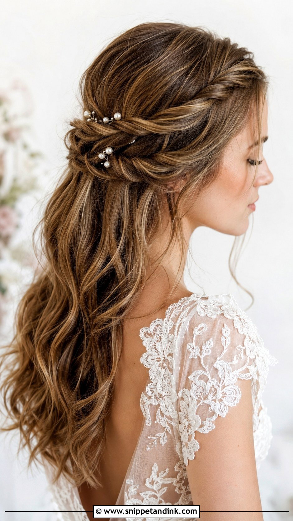 Twisted Crown Open Hairstyle for Wedding - Snippet and Ink - 25 Open Hairstyles for Wedding