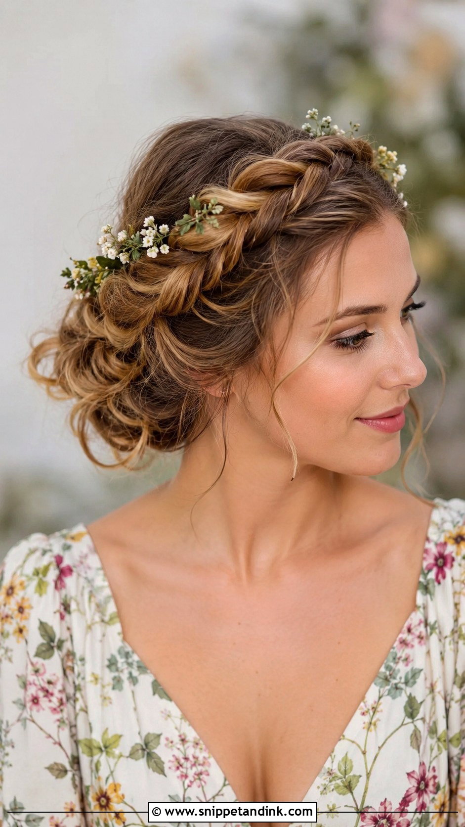 Twisted Crown Updo - Snippet and Ink - 30 Medium Wedding Guest Hairstyles