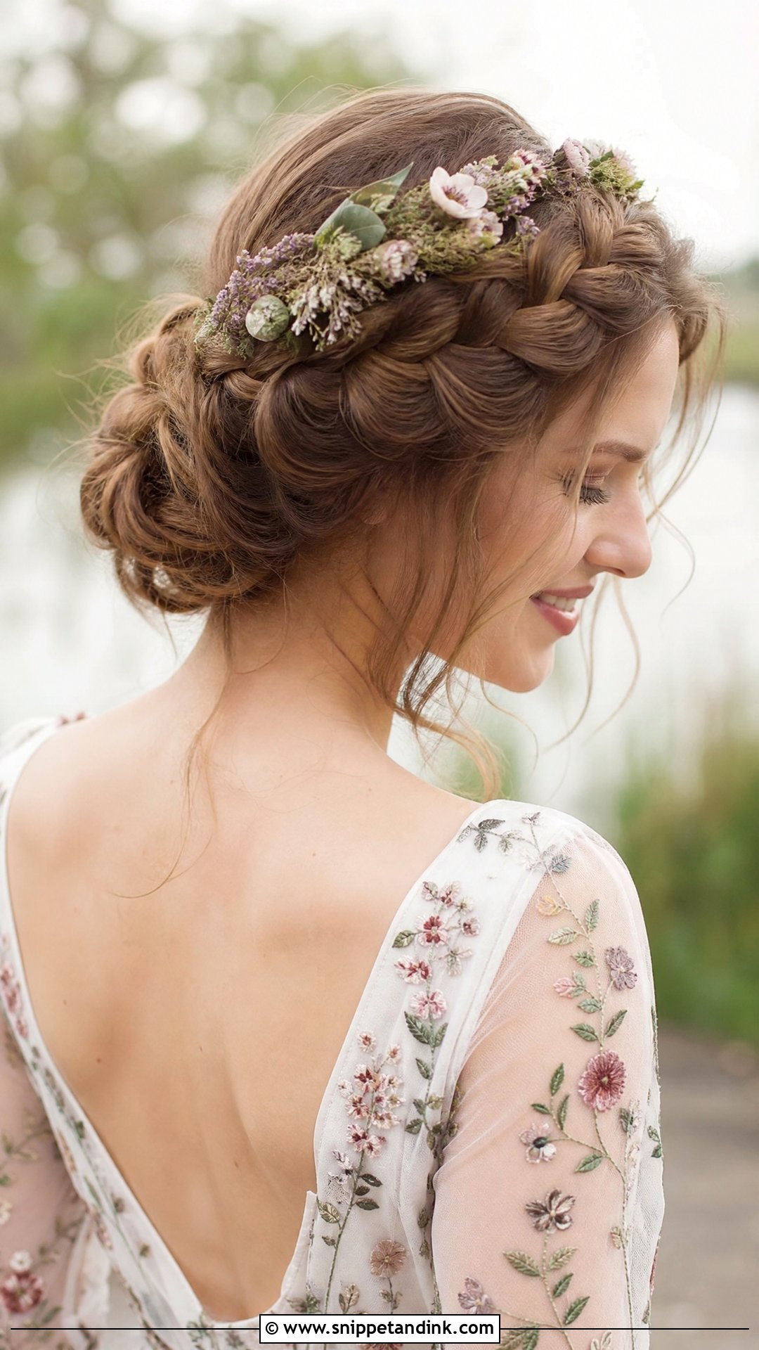Twisted Crown Updo - Snippet and Ink - 25 Bridal Updos for Long Hair
