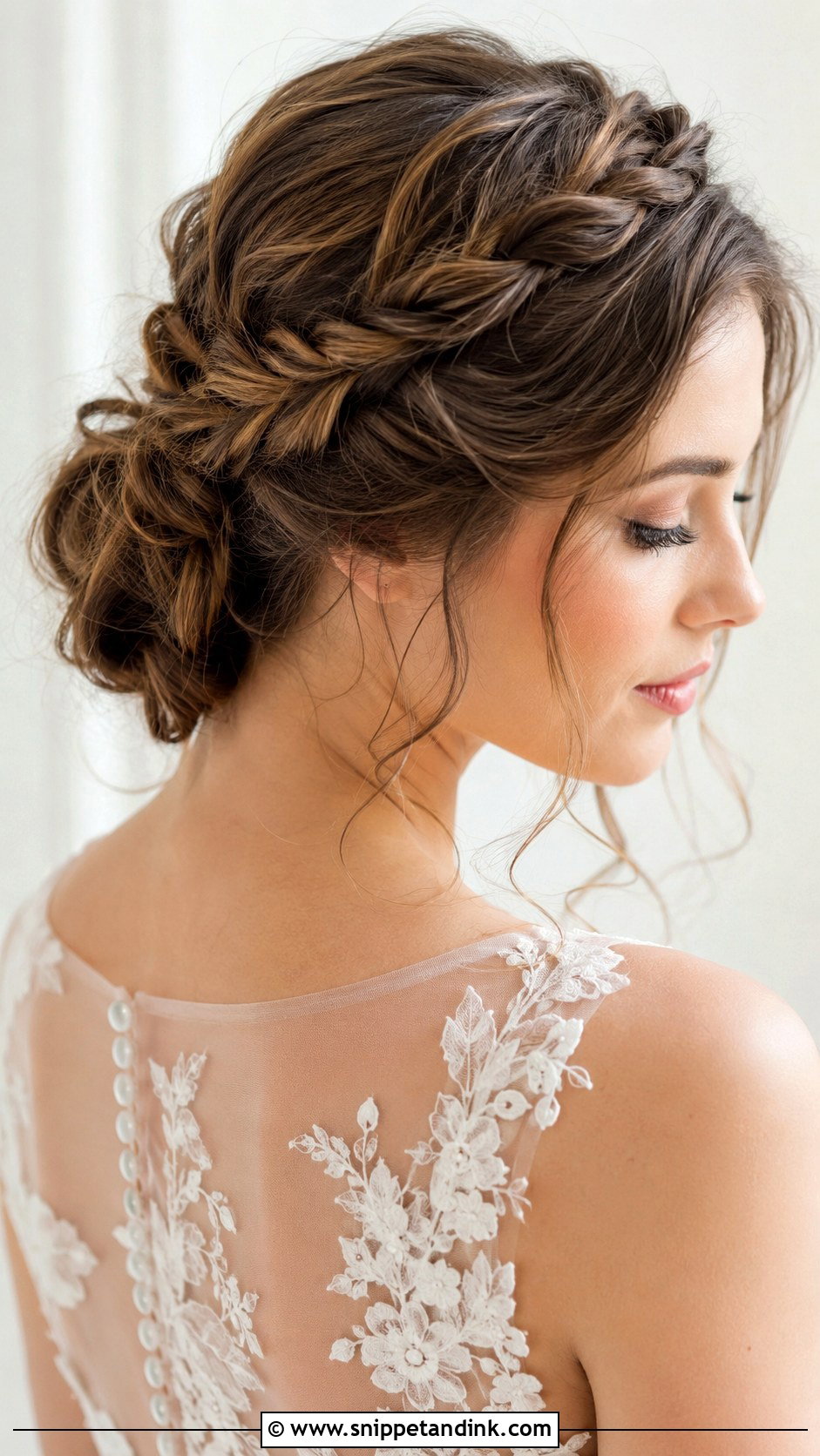 Twisted Crown Wedding Updo - Snippet and Ink - 20 Medium Length Hair Styles Wedding
