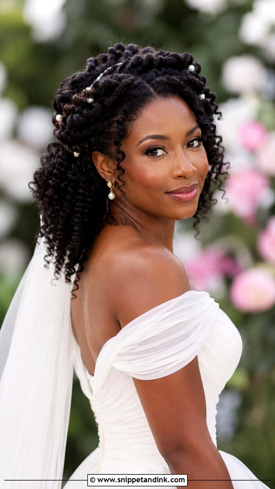 Twisted Crown With Loose Curls - Snippet and Ink - 30 4c Wedding Hairstyles