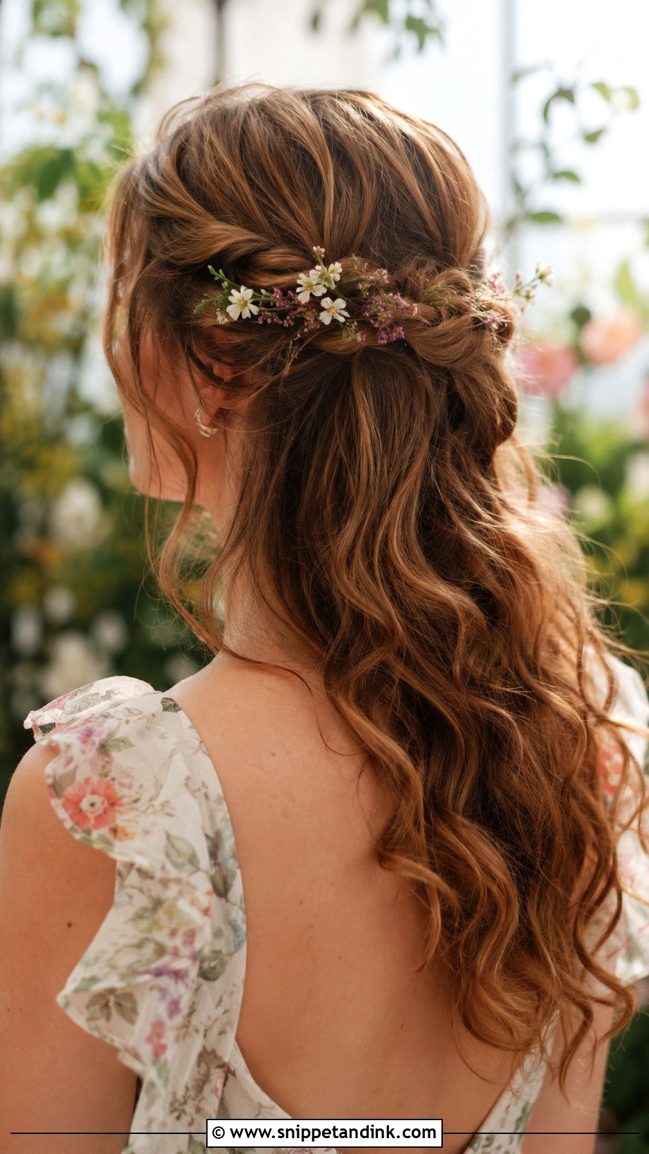 Twisted Crown with Loose Hair - Snippet and Ink - 30 Wedding Guest Hairstyle Ideas