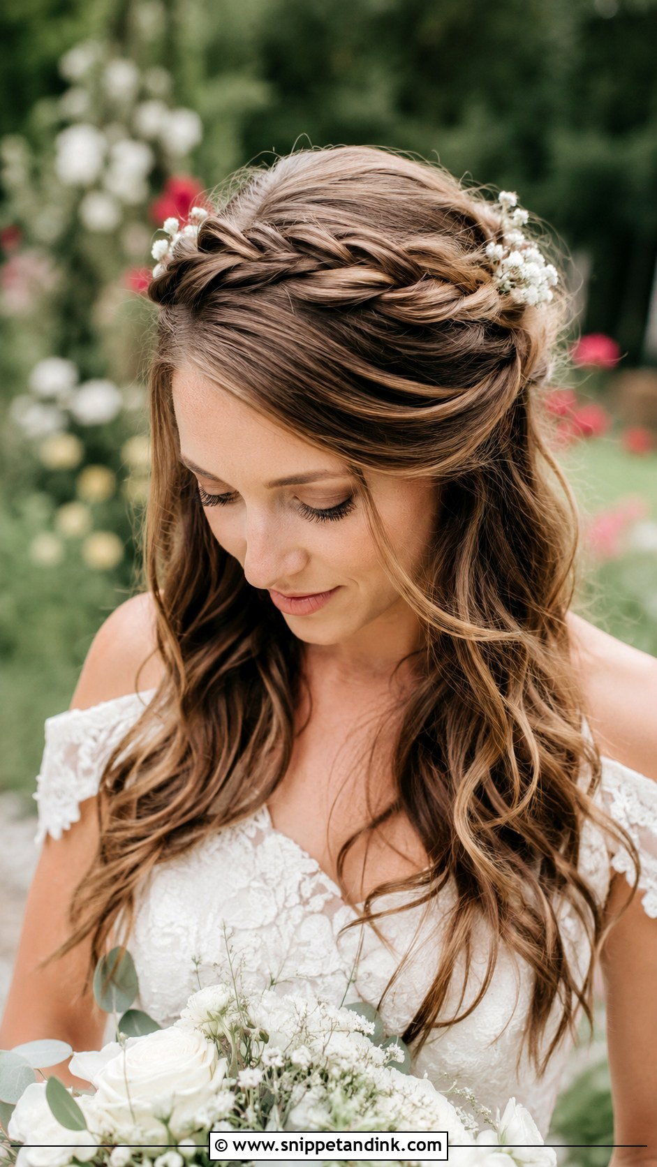 Twisted Crown - Snippet and Ink - 20 Simple Medium Length Wedding Guest Hair Ideas