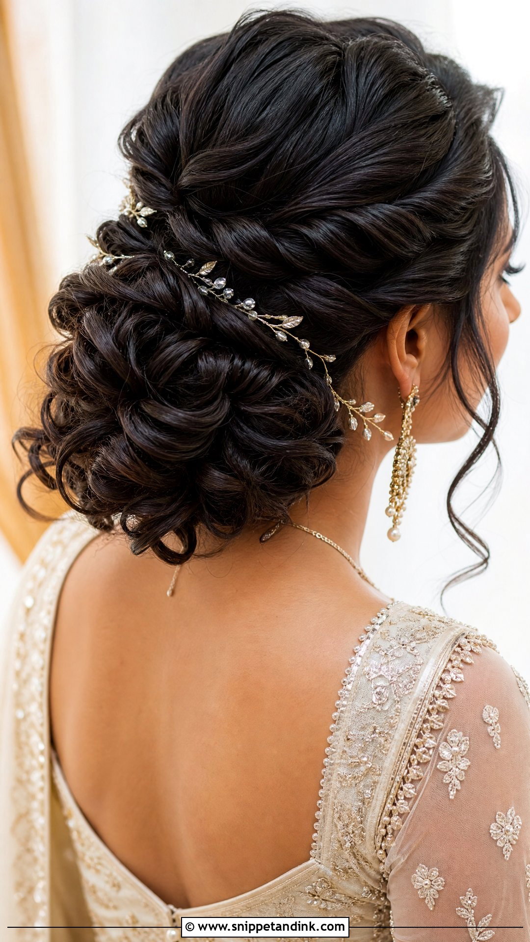 Twisted Curly Bridal Updo - Snippet and Ink - 15 Formal Curly Natural Curls Wedding Updo Hairstyles