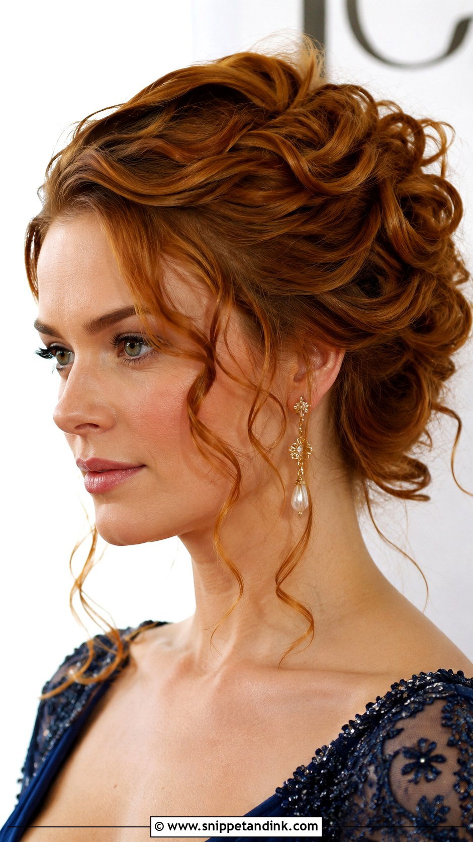 Twisted Curly Updo - Snippet and Ink - 25 Curly Hair Wedding Guest Hairstyles