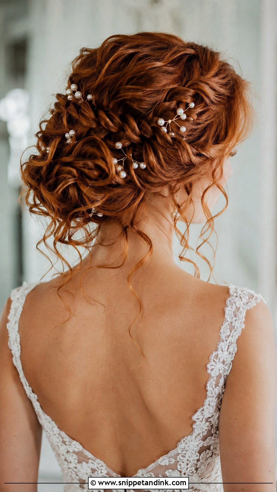 Twisted Curly Wedding Updo - Snippet and Ink - 30 Curly Hair Wedding Ideas