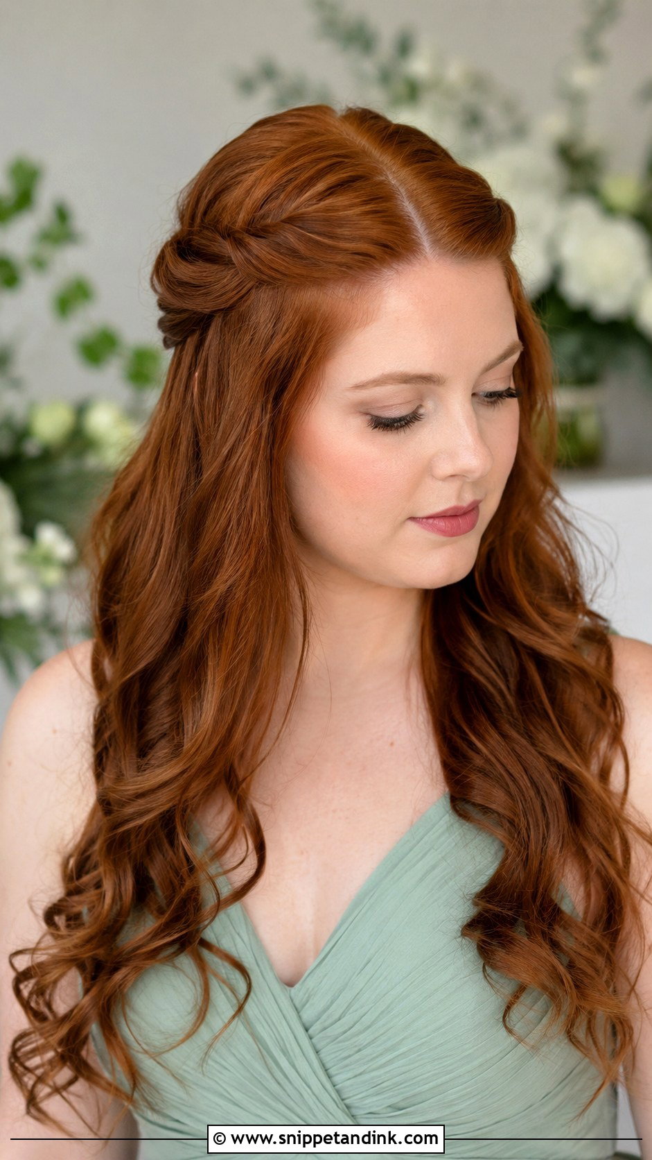 Twisted Front Bridesmaid Hair Down - Snippet and Ink - 20 Simple Bridesmaid Hair Down Ideas