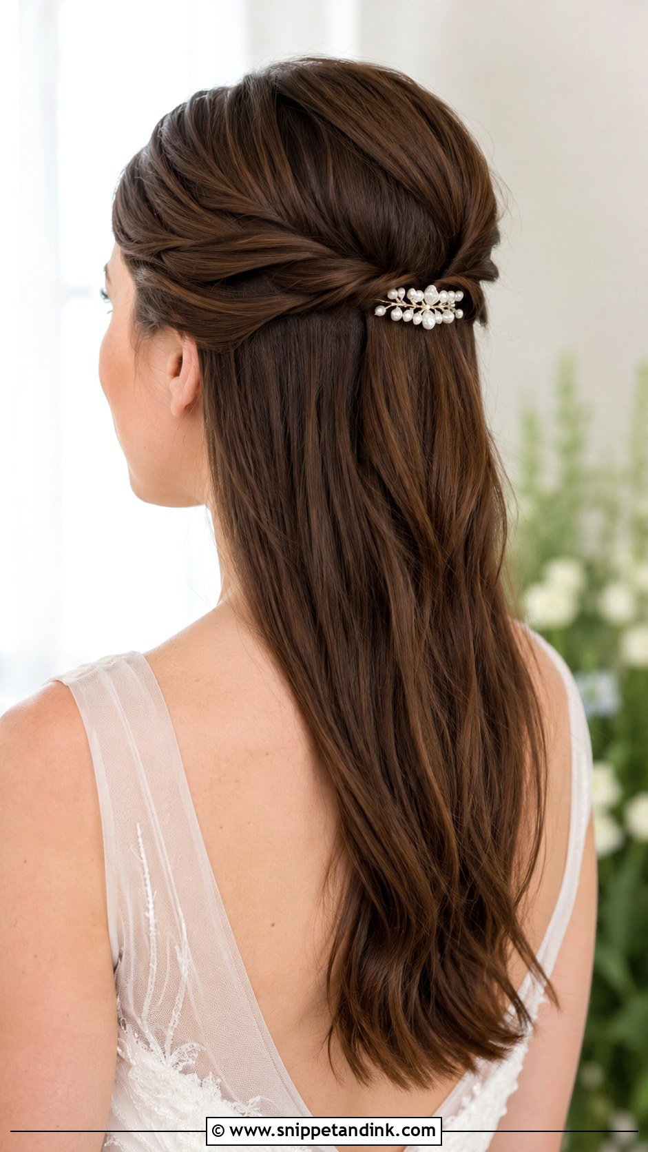 Twisted Half Up - Snippet and Ink - 25 Simple Hairstyles for Wedding Guest