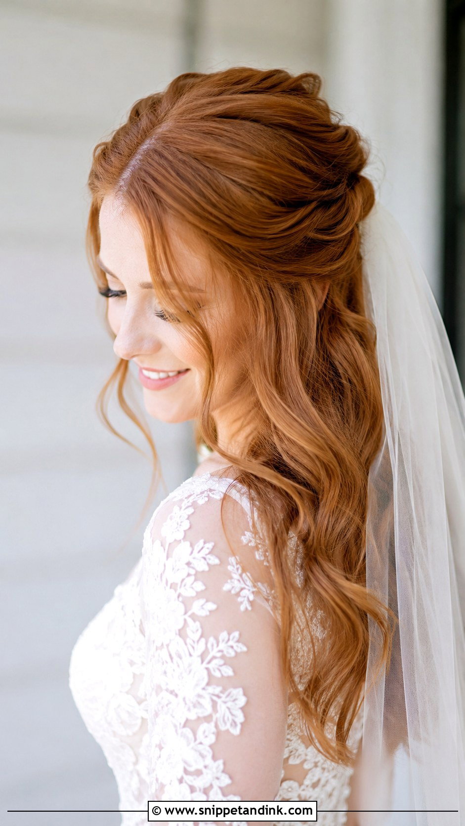 Twisted Half Up - Snippet and Ink - 30 Wedding Hair Ideas