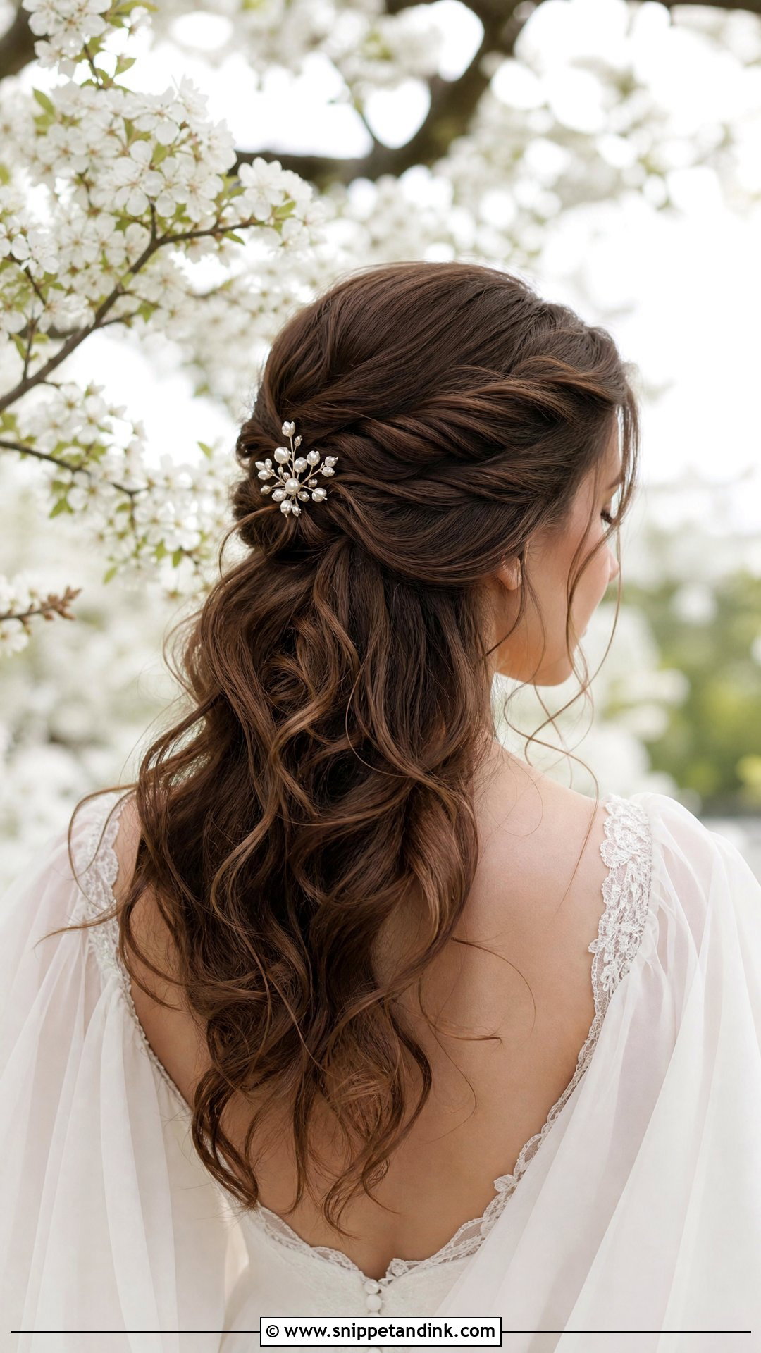 Twisted Half Up Boho Style - Snippet and Ink - 25 Boho Half-Up Bridal Hair Ideas