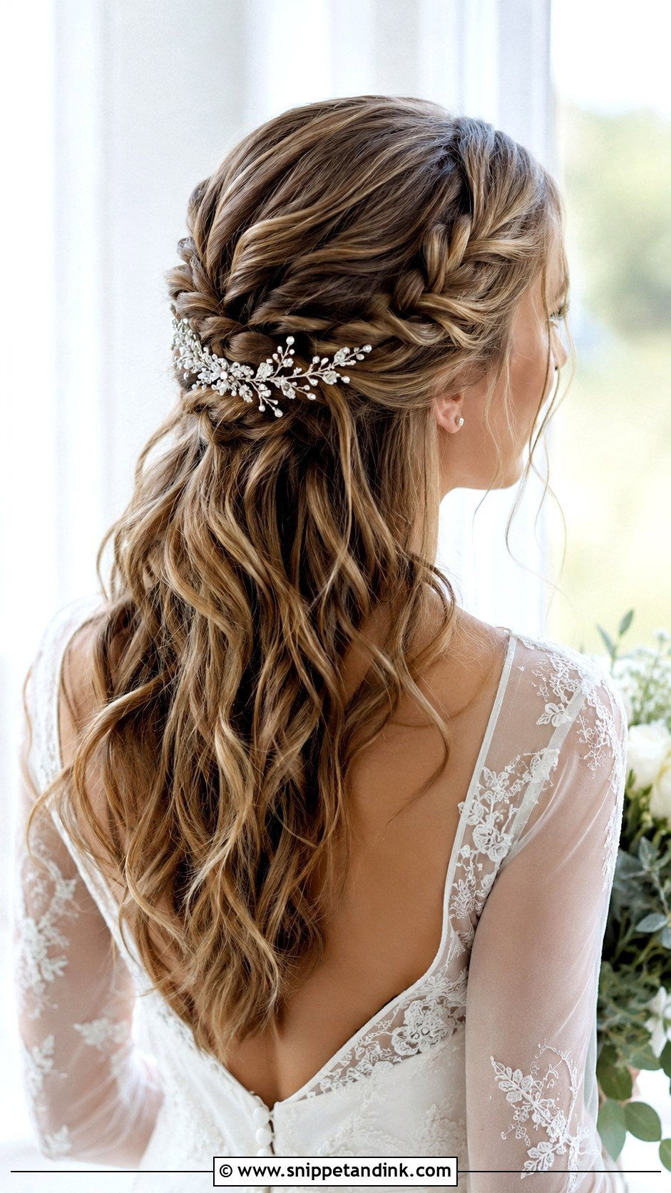 Twisted Half Up Braid for Weddings - Snippet and Ink - 20 Half-Up Wedding Hair Braid Ideas
