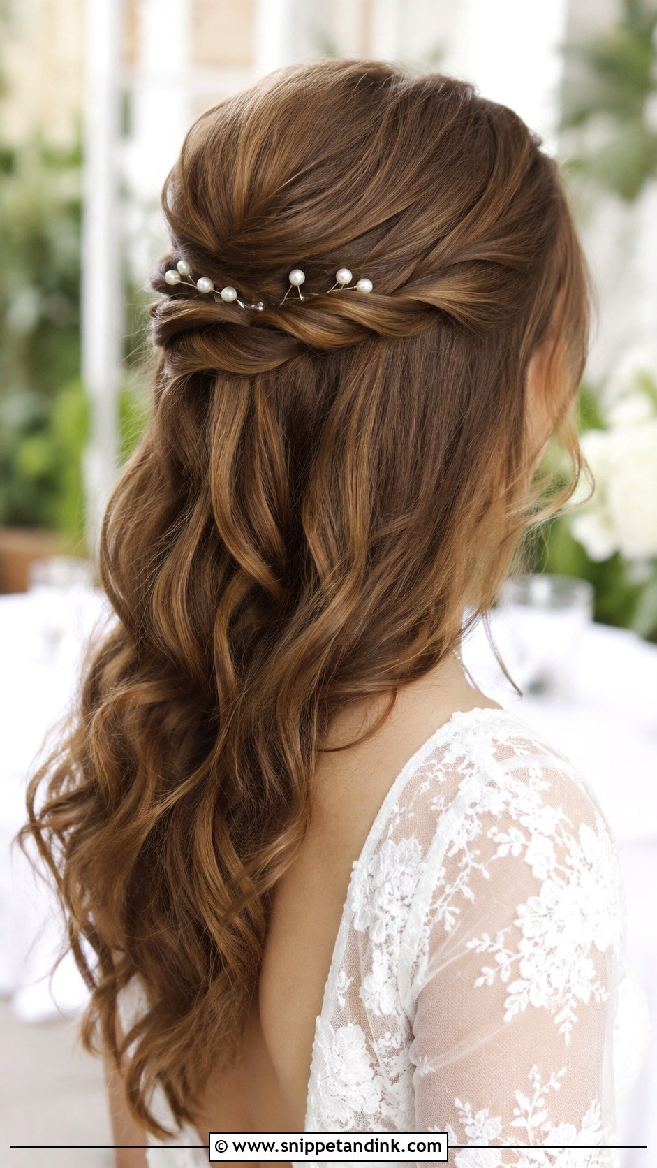 Twisted Half Up Bridal Hair - Snippet and Ink - 35 Bride Hair Ideas